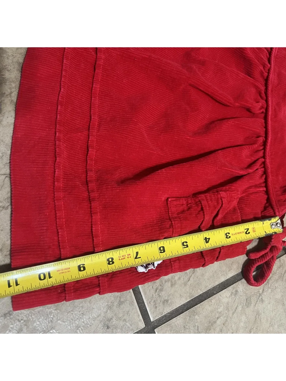 Vintage Popsicle Corduroy Red Dress Pockets 100% Cotton Size 6x Kids Girls
